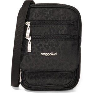 Women's Black Cheetah Journey Crossbody Bags 9x6 Small Lightweight Handbag